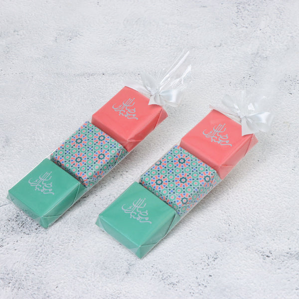 Set of 20 Ramadan pattern designed 3-piece chocolate set giveaway