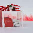 Set of 20 Christmas premium chocolate & almond dragees acrylic box