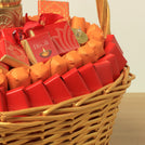 Happy Diwali with mosque candle customized premium chocolate large basket