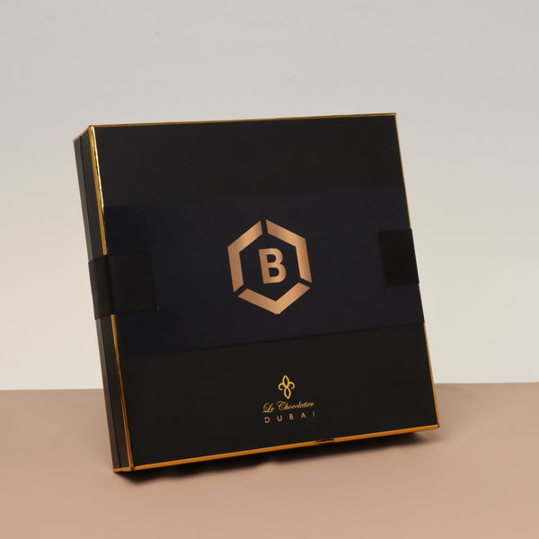 Set of 2 Corporate customized premium chocolate luxury black box