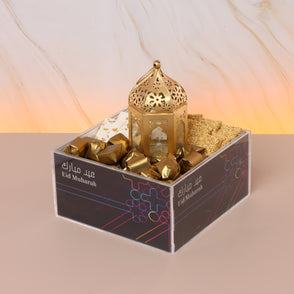 Eid mubarak geometrical designed choc...