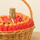 Happy Diwali with taj mahal candle customized premium chocolate & sweets large basket