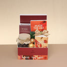 Corporate customized christmas designed premium chocolate & sweets medium printed hamper