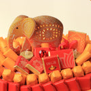 Happy Diwali with elephant acrylic customized premium chocolate large basket