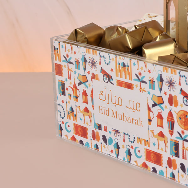 Eid Mubarak patches designed premium chocolate & sweets acrylic tray