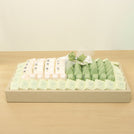 Bridal customized sage green designed premium chocolate medium leather tray