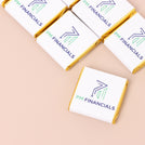 Corporate branded premium thin loose chocolate