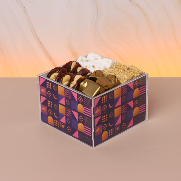 Ramadan Kareem colorful patches designed chocolate and sweet acrylic small tray