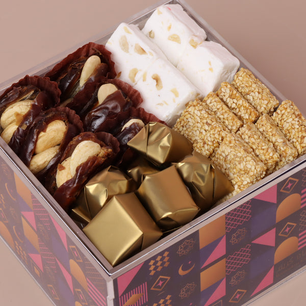 Ramadan Kareem colorful patches designed chocolate and sweet acrylic small tray