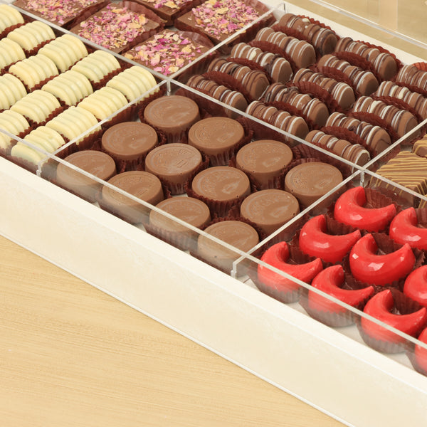 EID Mubarak premium chocolate & sweets medium leather tray