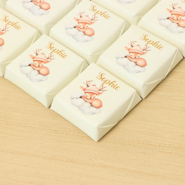Baby girl cloud deer design personalized chocolate
