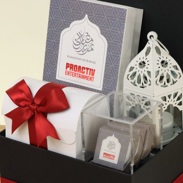 Corporate customized ramadan designed premium chocolate medium hamper