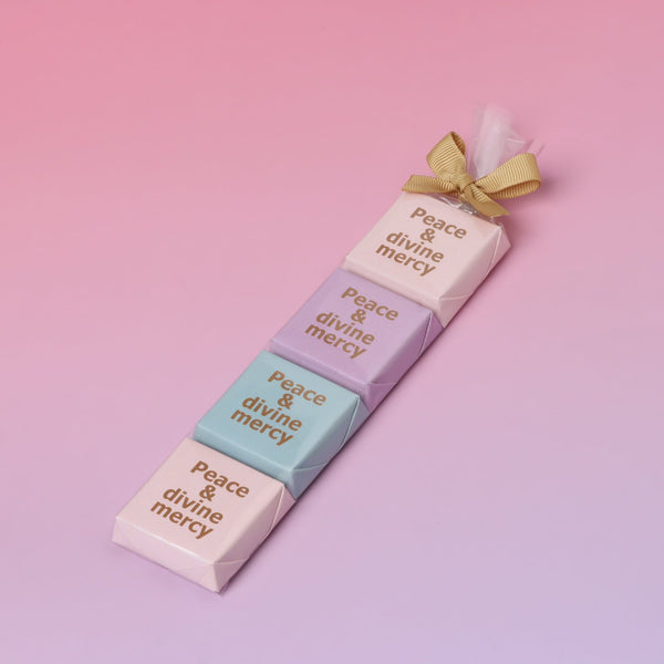 Set of 20 "Peace & Divine mercy" designed chocolate pack giveaway