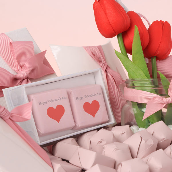 Xoxo valentine's designed chocolate and roses medium basket