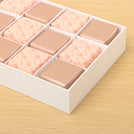Old Rose pink  designed 15-piece premium chocolate hard box