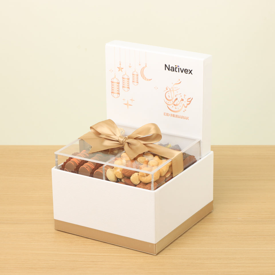 Corporate customized ramadan designed premium chocolate & sweets small hamper