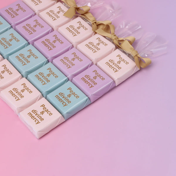Set of 20 "Peace & Divine mercy" designed chocolate pack giveaway