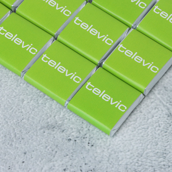 Corporate branded thin loose chocolate