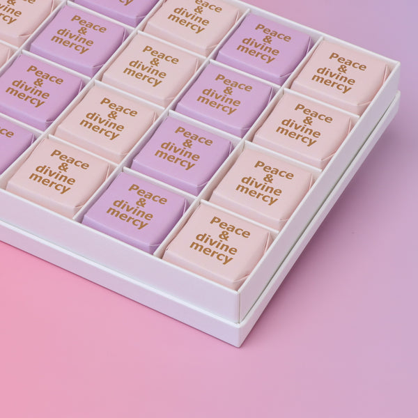 "Peace & divine mercy" designed chocolate 20P hard box