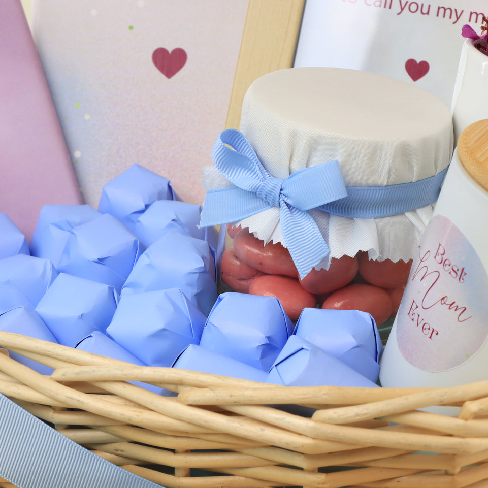 Happy Mother's day designed premium chocolate medium basket