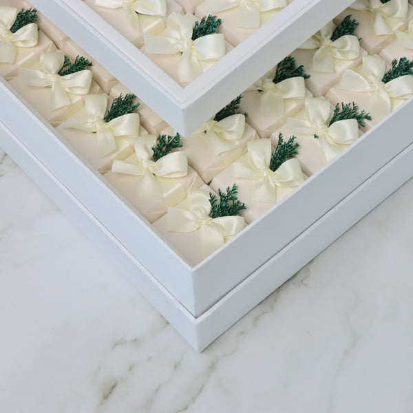 Luxury bridal decorated chocolate 2-layer hard box