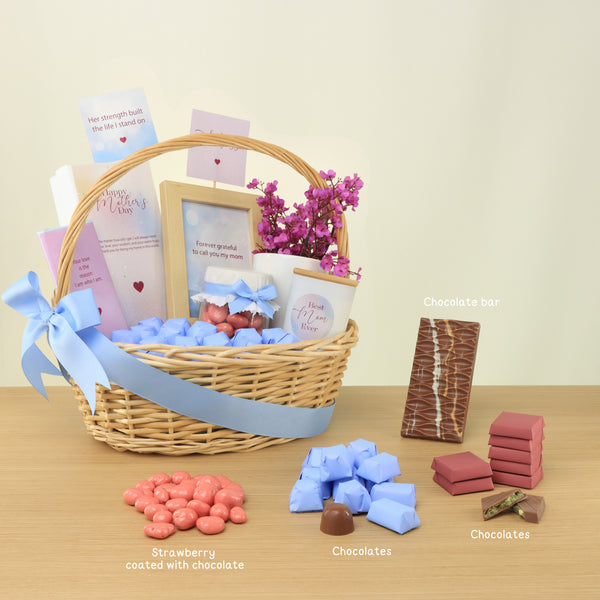 Happy Mother's day designed premium chocolate medium basket