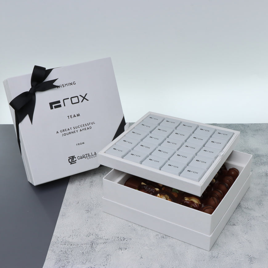 Corporate branded chocolate 2-layer hard box