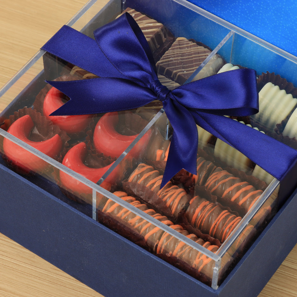 Corporate customized Eid Mubarak designed premium chocolate medium hamper