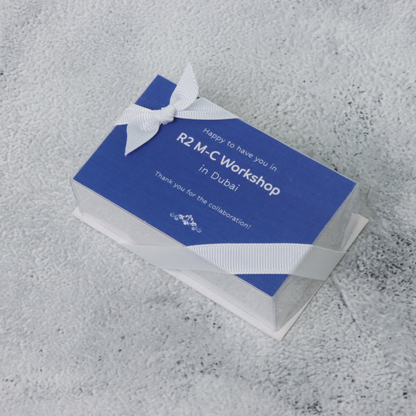 Set of 20 corporate customized premium chocolate & dates view top box