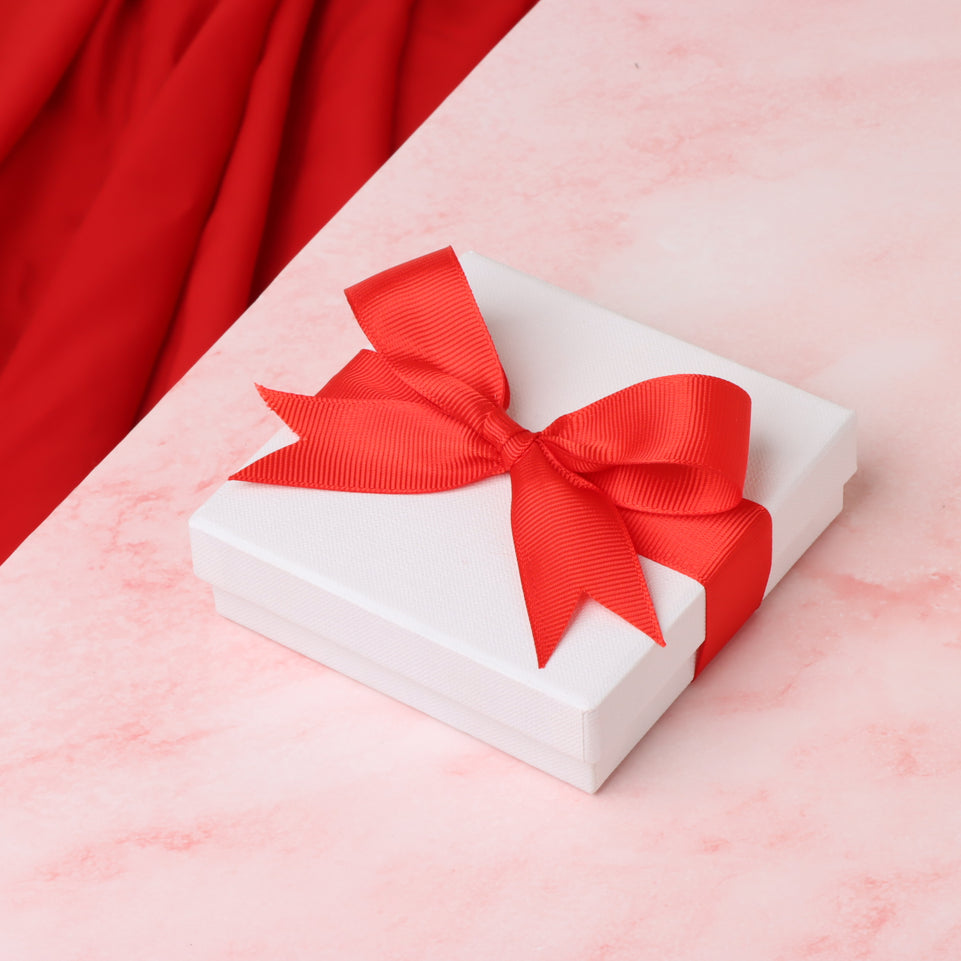 Happy valentines day designed premium chocolate box with ribbon.