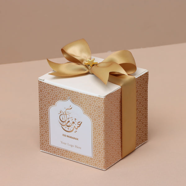 Set of 20 Corporate customized Eid Mubarak designed premium chocolate cube box