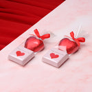 Set of 20 happy valentines day designed premium chocolate transparent wrapped with ribbon giveaways