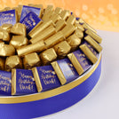 Happy birthday designed premium chocolate round leather tray