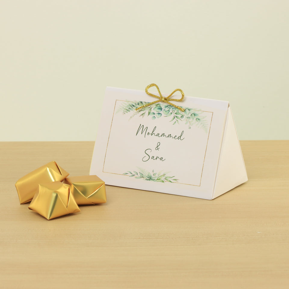 Set of 20 Bridal tree designed premium chocolate triangle box