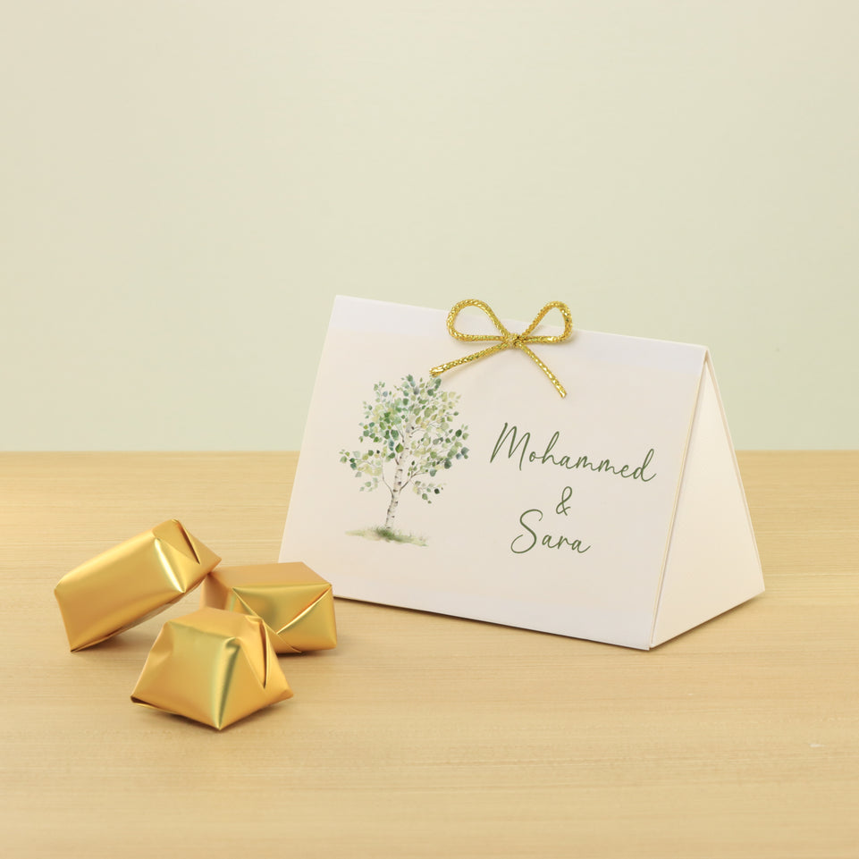 Set of 20 Bridal tree designed premium chocolate triangle box