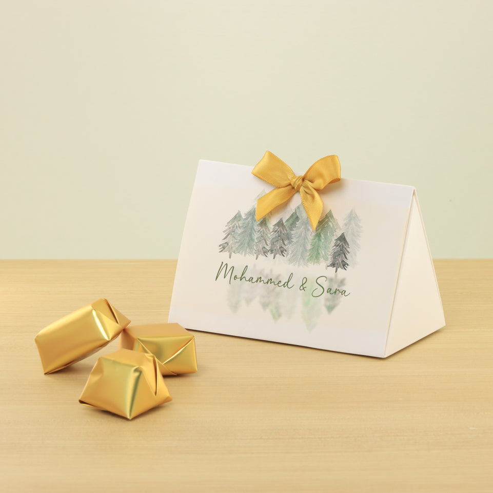 Set of 20 Bridal tree designed premium chocolate triangle box