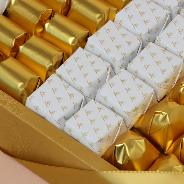 Eid Mubarak designed chocolate medium leather tray