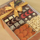 Happy diwali designed premium chocolate & nuts acrylic medium box