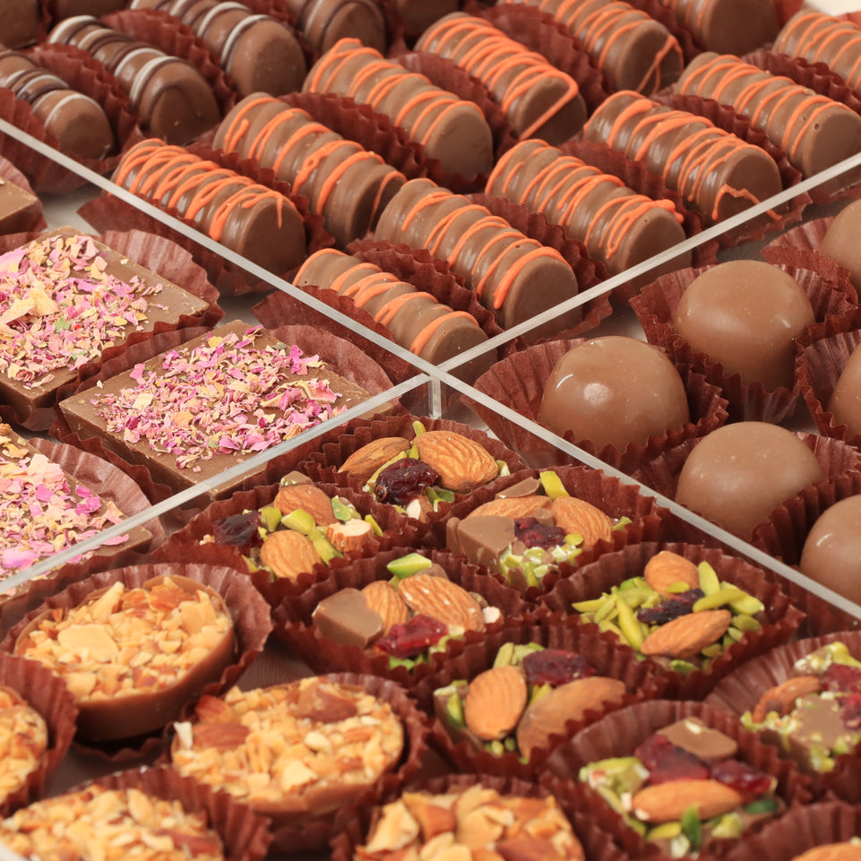 Ramadan designed premium chocolate & sweets large leather tray