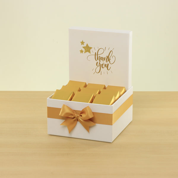 "Thank you" sun streak designed premium chocolate small hamper