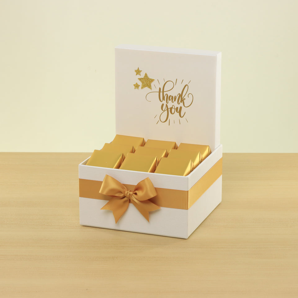 "Thank you" sun streak designed premium chocolate small hamper