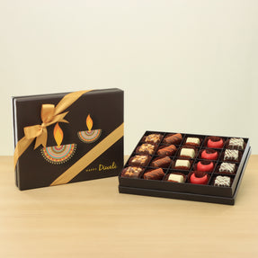 Diwali designed premium chocolate 20 piece printed hard box