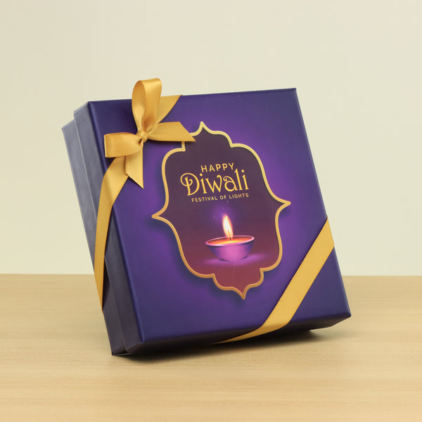 Diwali candle design premium chocolate 9 piece printed hard box