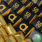 Corporate customized premium chocolate large leather tray with acrylic backdrop