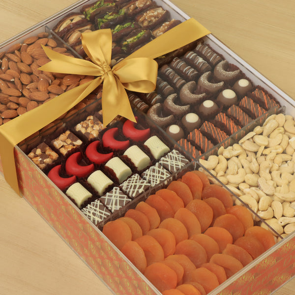 Happy diwali designed premium chocolate & nuts large acrylic box