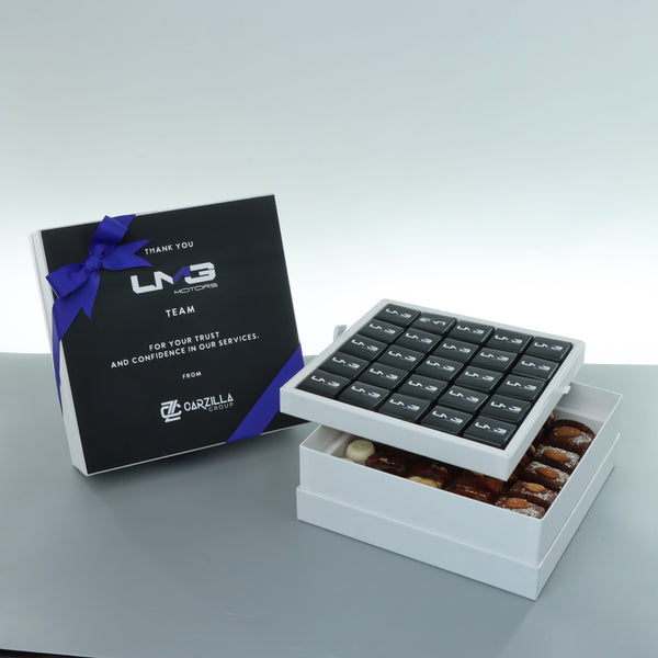Corporate customized premium chocolate 2-layer hard box