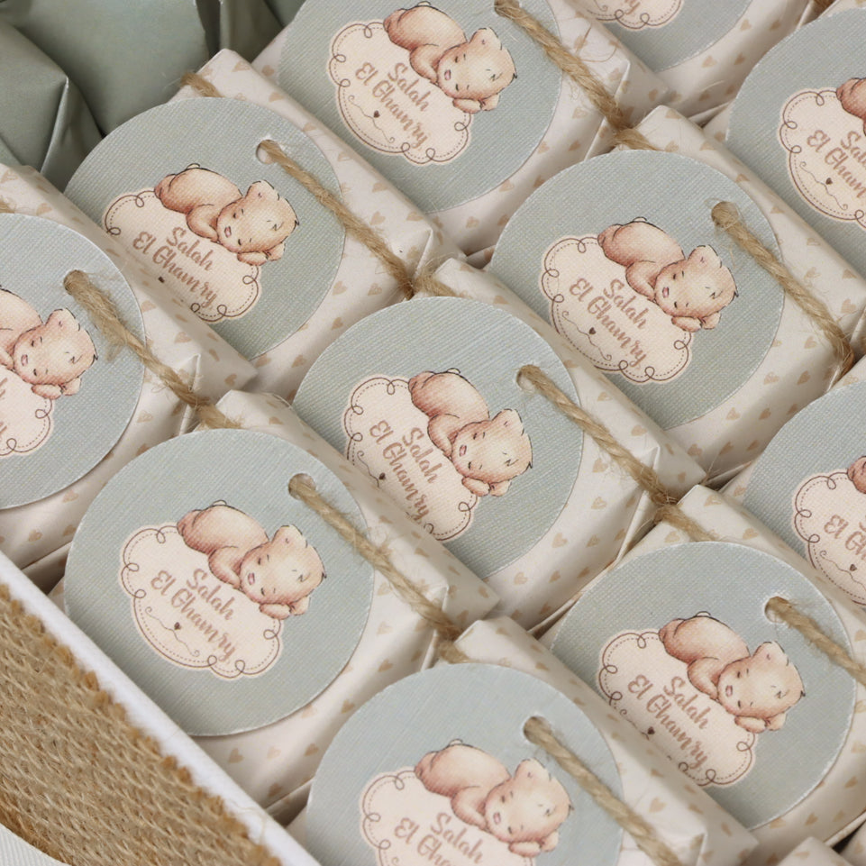 Luxury baby boy teddy personalized design chocolate hamper