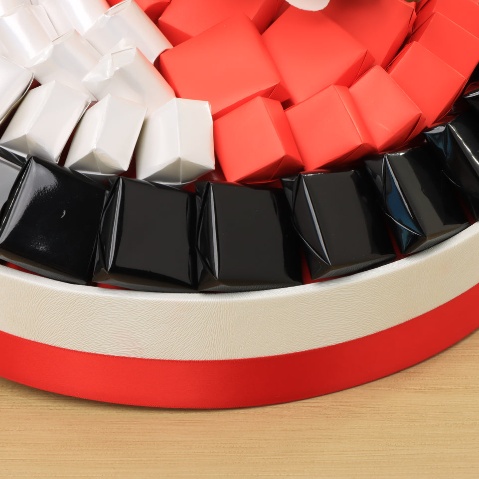 Corporate customized premium chocolate round leather tray