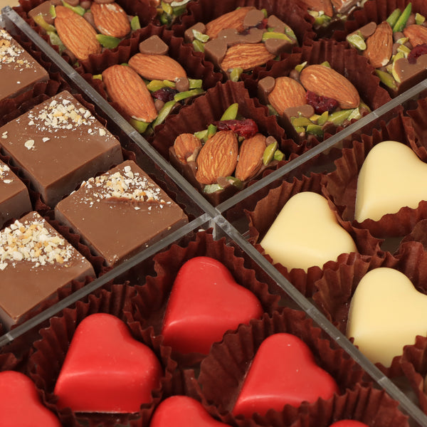 Mother's day designed premium chocolate medium double acrylic tray