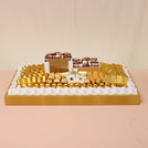 Luxury Eid gold designed chocolate large leather tray